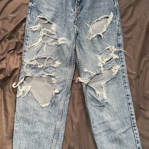 Bershka jeans with rips like new, size S