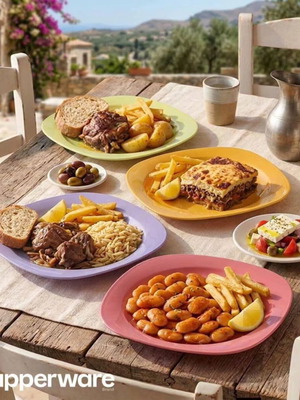 Tupperware Blossom Plate Set of 4 new