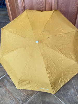Pierre Cardin umbrella used, yellow, automatic, vintage
