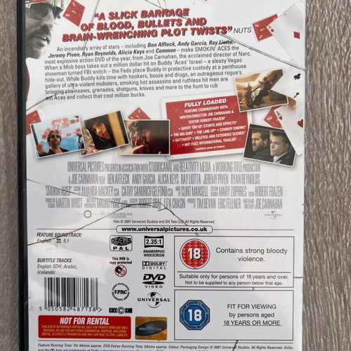 DVD movies Smokin Aces and The Art of War used without Greek subtitles