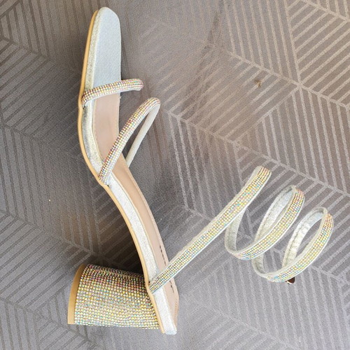 Stephan Shoes silver sandals new with rhinestones size 41