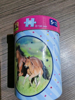 Mini Puzzle «Horse Friends» 60 pcs like new, circular, DIE SPIEGELBURG