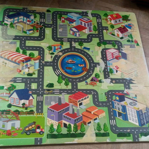 Children's floor puzzle used 9 pieces anti-slip Road Track