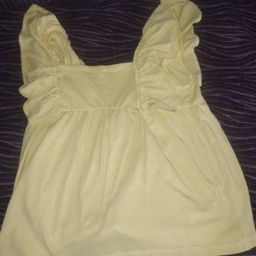 Benetton yellow girls' blouse size XL, like new, age 10-11