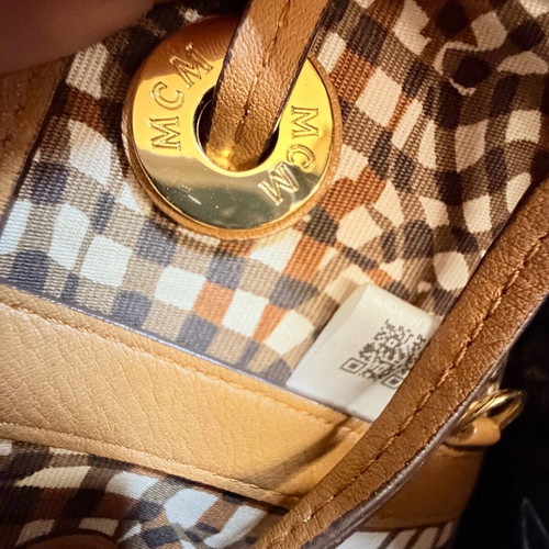 MCM shoulder bag like new, black and brown