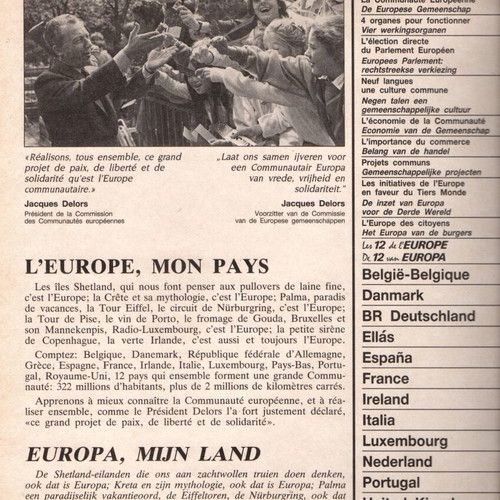 Panini Europe Sticker Album new, collectible political edition 1986