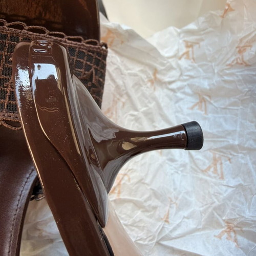 Louis Vuitton mules with low heel, new, brown, size 41