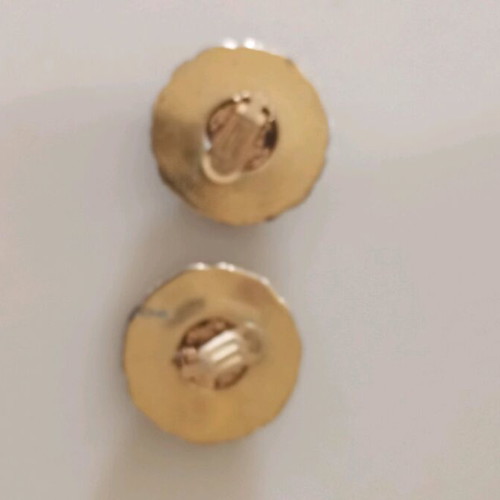 Earrings used turquoise and gold-colored