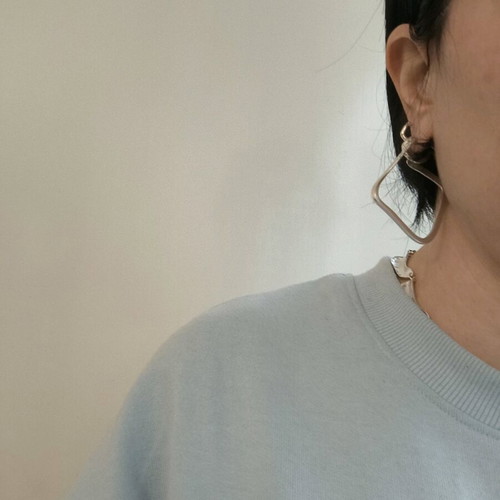 Silver 925 handmade earrings with unique design like new