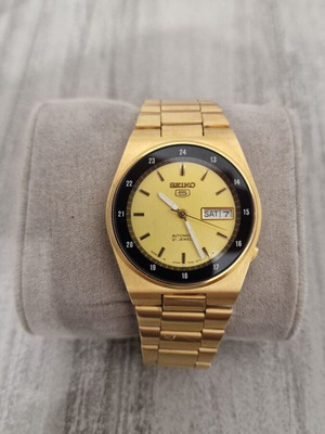 Seiko 5 Railway Automatic Vintage Χρυσαφί Καινούργιο Ανδρικό Ρολόι