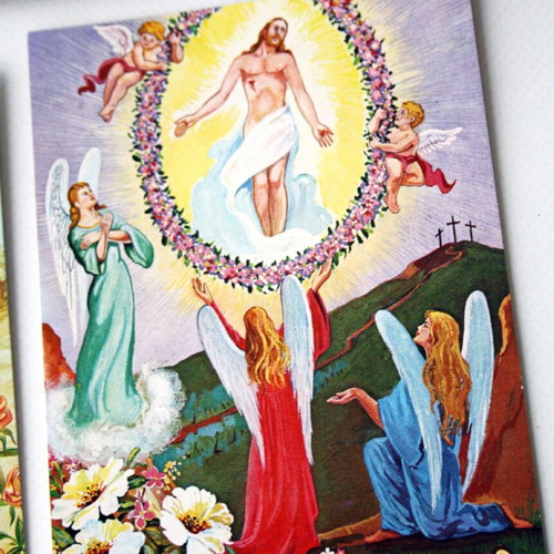 Vintage 1970s Greek Easter postcards set of 8, new