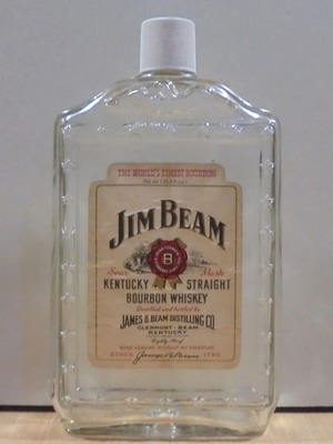 Jim Beam Kentucky Bourbon Whiskey old 750ml bottle used empty
