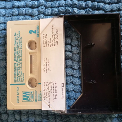 The Police cassette tapes used, Synchronicity and The Best of Police