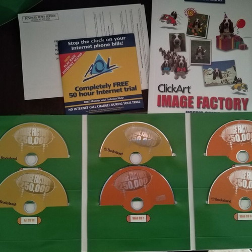 Broderbund Image Factory 250000 graphics pack, 15 CDs