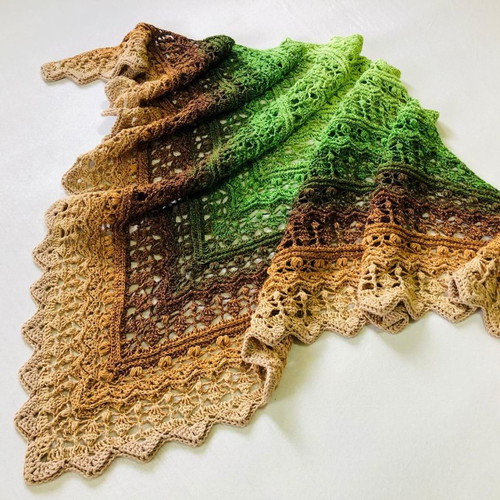 Knitted Vesna scarf new multicolor handmade