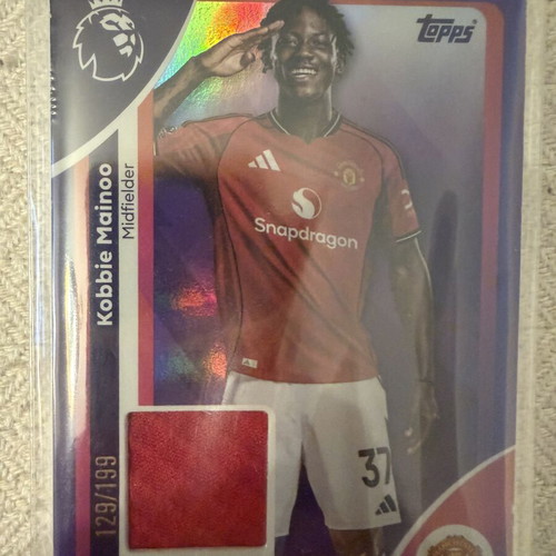Topps Premier League Kobbie Mainoo Match Worn Patch 129/199 Manchester United
