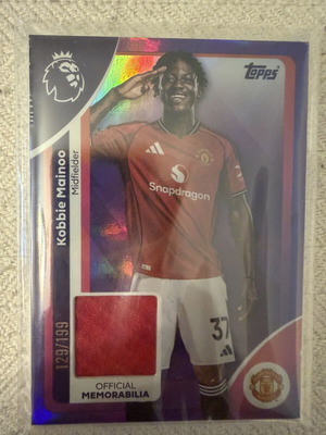Topps Premier League Kobbie Mainoo Match Worn Patch 129/199 Manchester United
