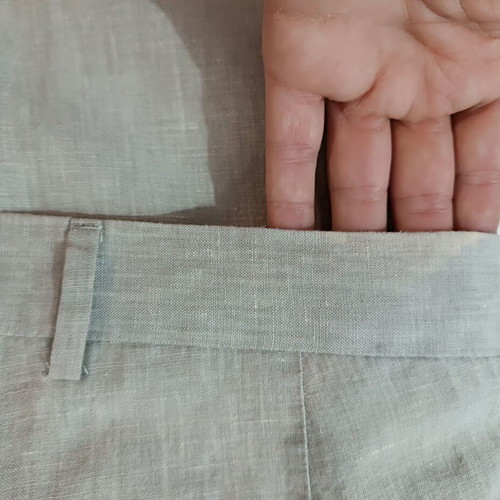 Leonardo men's suit 100% linen beige like new, jacket and trousers 50/44