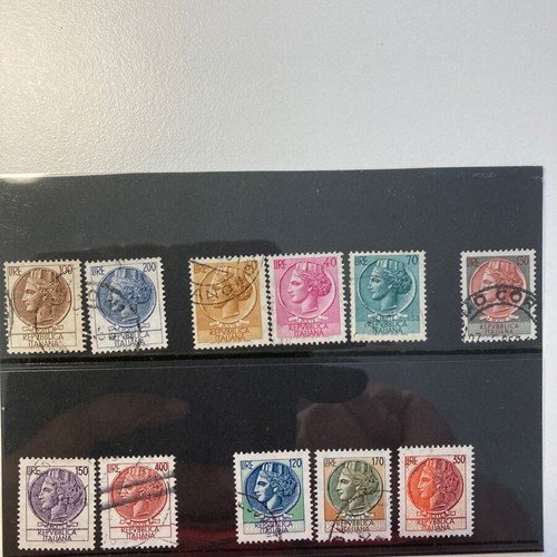 Italy 5 complete sealed stamp series used with star watermark