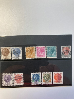 Italy 5 complete sealed stamp series used with star watermark