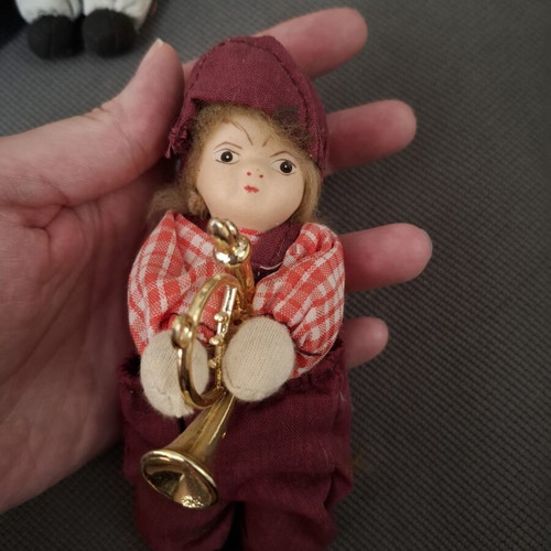 Porcelain dolls vintage pair used, girl and boy