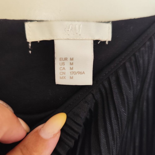 Olise black top with straps medium used