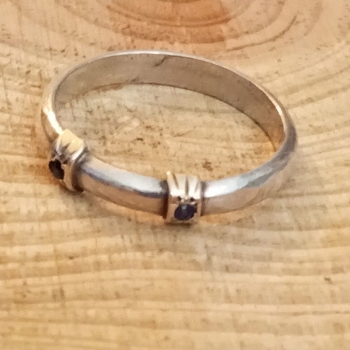 Silver-gold ring 925 585 like new