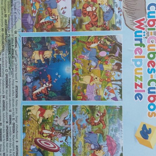 Winnie the Pooh cube puzzle like new, 20 cubes