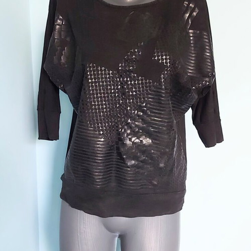 Okay by S'Oliver women's blouse with leather prints