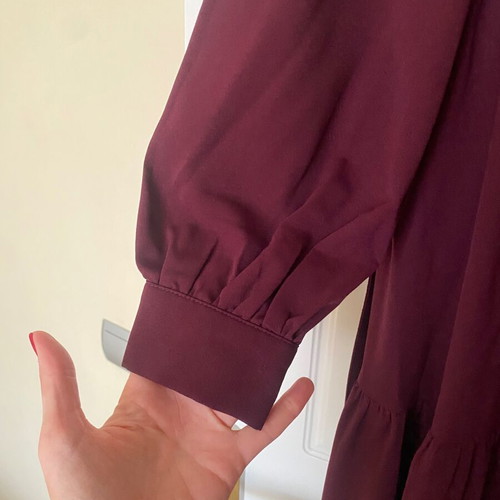 Bordeaux long dress like new with belt and documents size M
