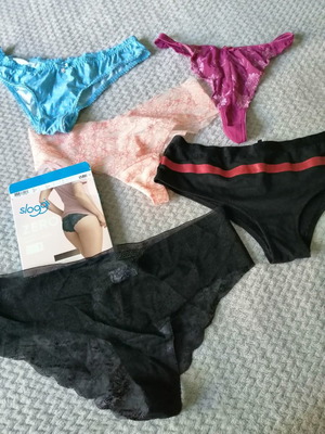 Lingerie new size L, pack of 5 (Venus Victoria, Luna, Sloggi, Tezenis)