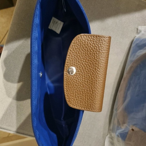 Oriflame travel bag set new, blue with brown details