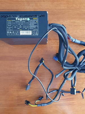 Tagan 2-Force II Series 400W computer power supply used, model TG400-U33