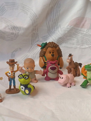 Toy Story figure set used, authentic PVC, missing caterpillar