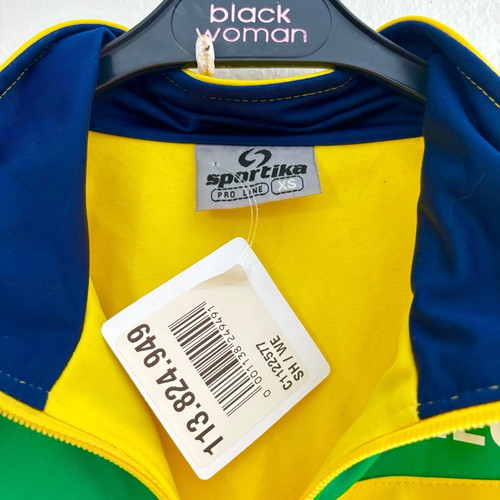 Virtus Mandrio sports jersey jacket XS kids yellow green