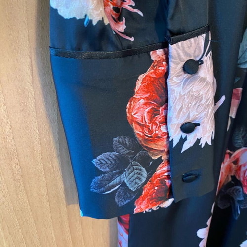 Zara mid-length dress new, black multicolor
