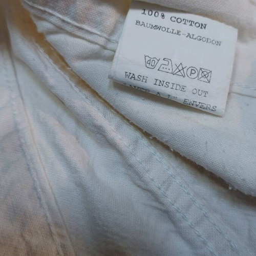 Men's 100% Cotton Pants Size 34 Long Beige Like New With Buttons