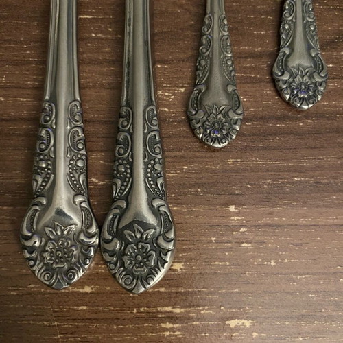 Vintage cutlery set made of stainless steel like new