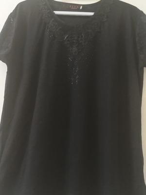 FITA Fashion women's blouse like new, black, lace and strass