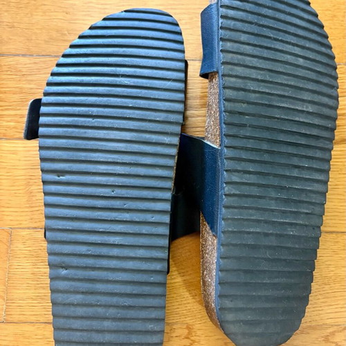 Oysho sandals black leather like new, size 40