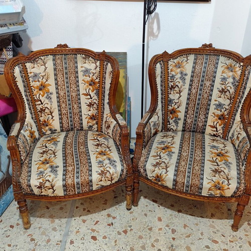 Antique armchairs, height 105 cm, width 70 cm