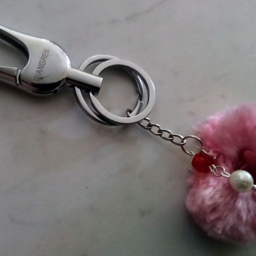 Handmade Valentine's keychain new, pink and red heart design