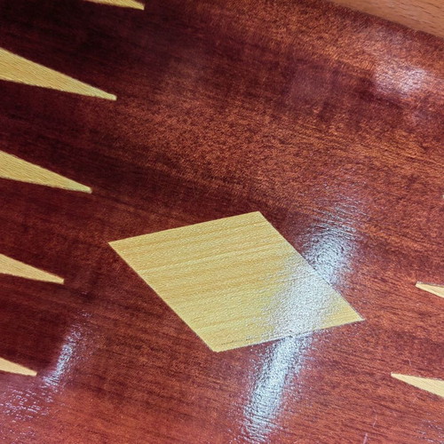 Backgammon wooden kaplamas new 50x50 cm