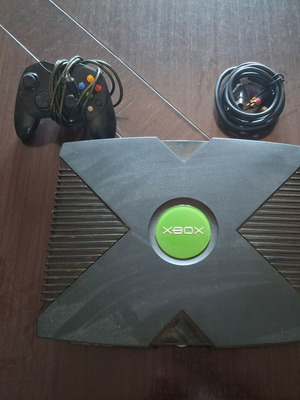 Microsoft Xbox Original κονσόλα μεταχειρισμένη με 4 παιχνίδια και γνήσιο χειριστήριο
