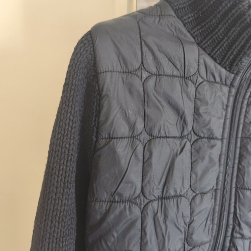 Tom Tailor men's jacket-sweater large slim with knit sleeves and quilted lining