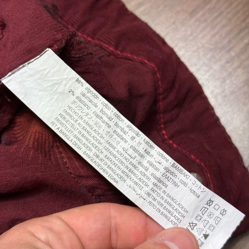 ZARA Men's Corduroy Pants Bordeaux New W30 EUR 38