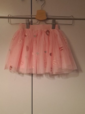 Children's skirt like new, pink tulle with embroidery and sequins, age 4