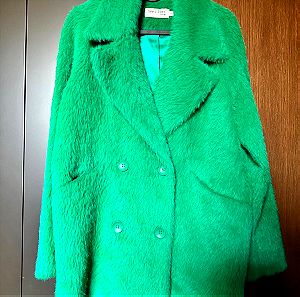 SeeUSoon green faux fur blazer jacket