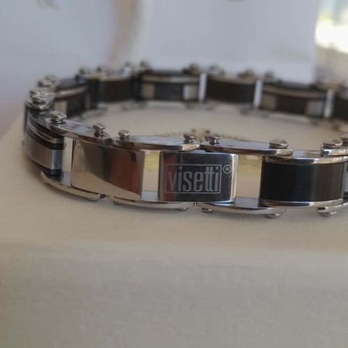 Visetti men's stainless steel bracelet and handcuff, new