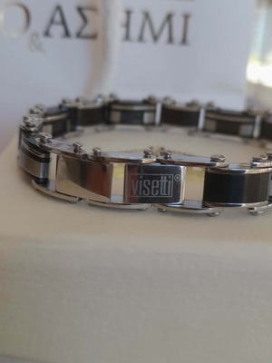 Visetti men's stainless steel bracelet and handcuff, new